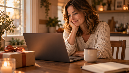 Person choosing a custom song gift on a laptop