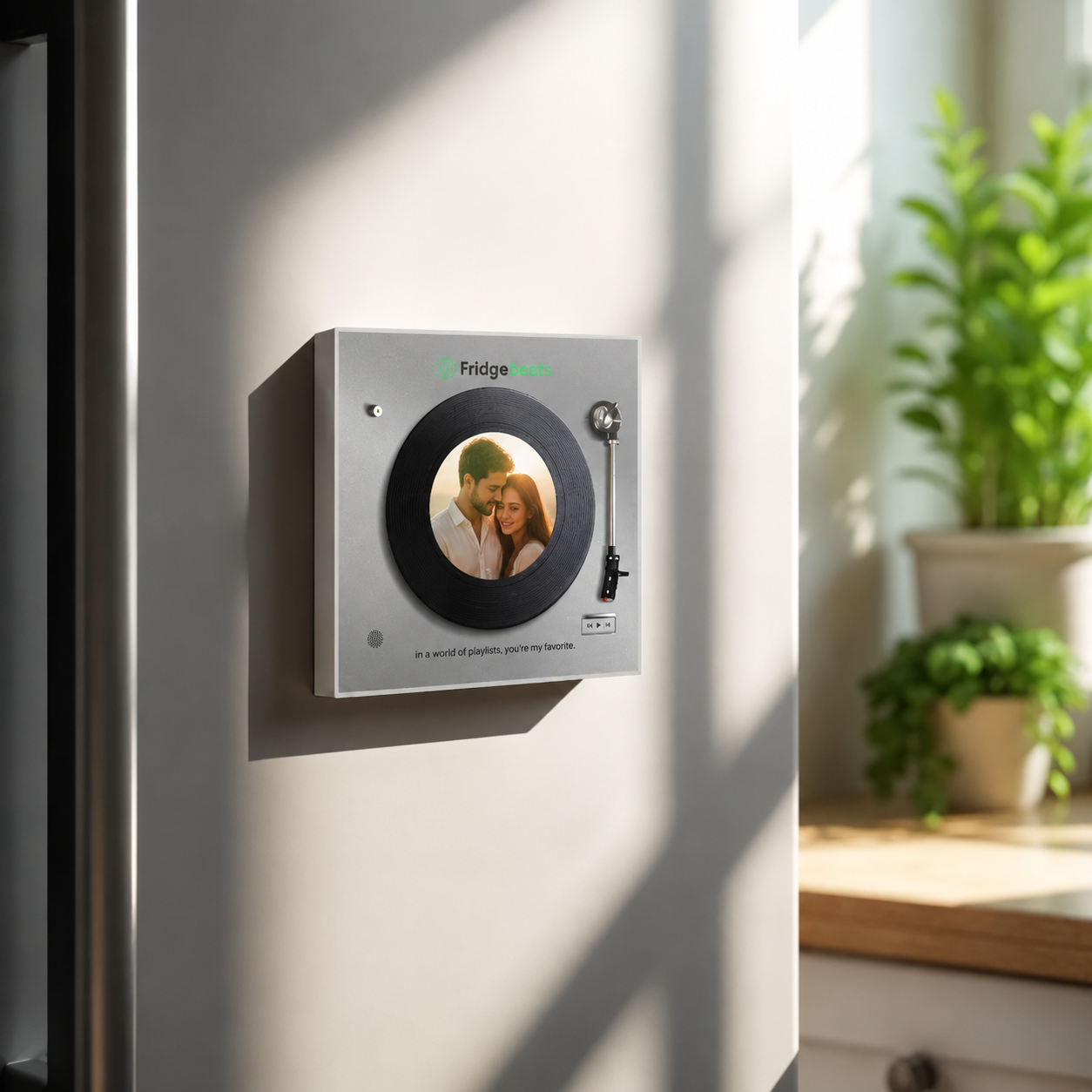 Custom Song Fridge Magnet — Mini Record Player That Plays Your Song