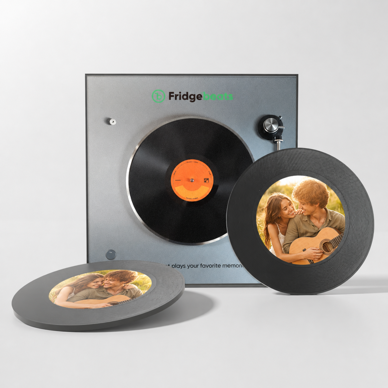 Custom Song Fridge Magnet — Mini Record Player That Plays Your Song