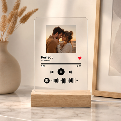 Custom Spotify Plaque — Scannable Glass Night Light