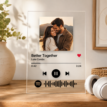 Custom Spotify Plaque — Scannable Glass Night Light