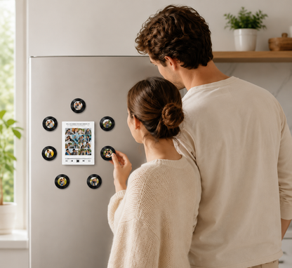 NFC Music Photo Fridge Magnet — Rotating Disc & Night Light